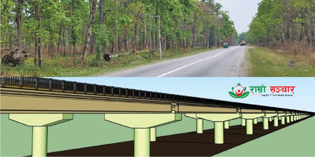 चितवनको टिकौली जंगलमा वन्यजन्तुमैत्री ‘फ्लाई ओभर’ निर्माण गरिने