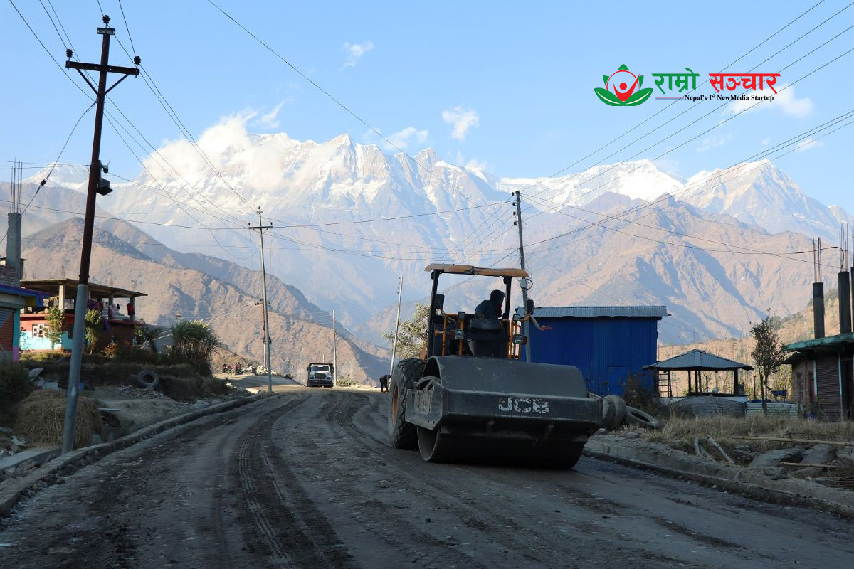 दरवाङ–मुना–ढोरपाटन सडक : धारापानी–झिनडाँडा खण्ड अन्तिम चरणमा